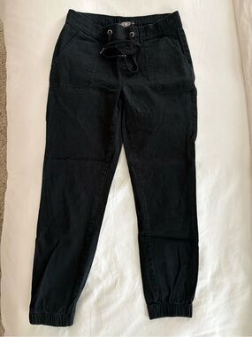 Rewash Black Cropped Jogger Pants
